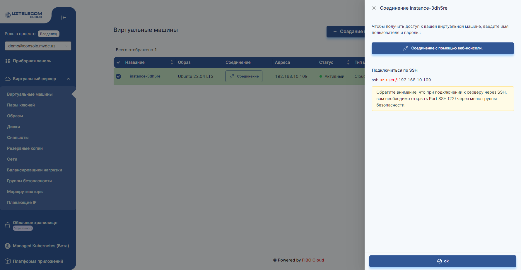 Connect instance